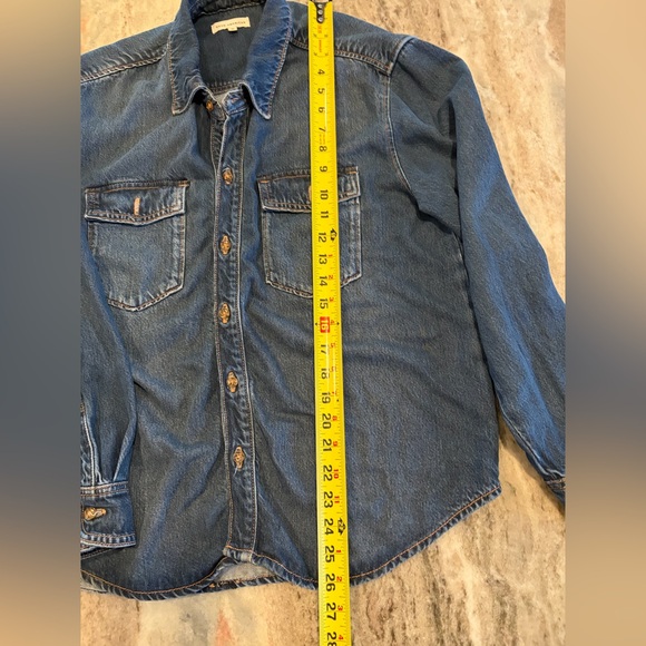 Good American Chambray Button Down Shirt - Picture 3 of 7